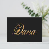 Dana gold Design Lettering Karte (Stehend Vorderseite)