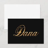 Dana gold Design Lettering Karte (Vorne/Hinten)