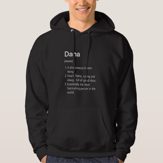 Dana Name Definition Funny Dictionary Hoodie (Vorderseite)