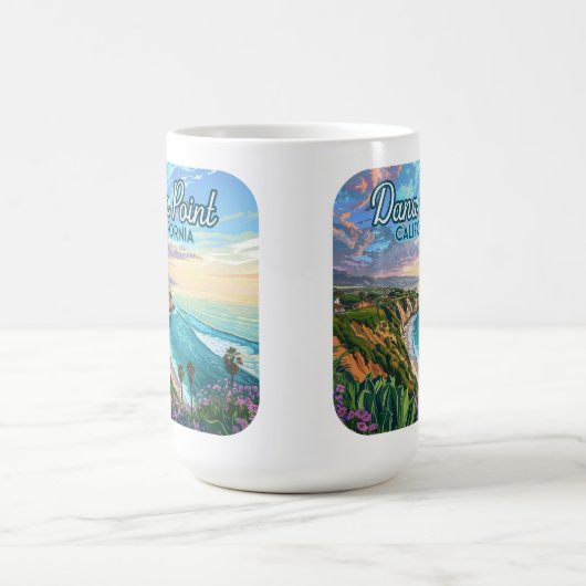 Dana Point California Beach Orange Landkreis Vinta Kaffeetasse (Mittel)