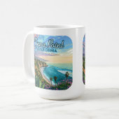 Dana Point California Beach Orange Landkreis Vinta Kaffeetasse (Vorderseite Links)