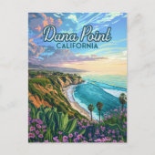 Dana Point California Beach Orange Landkreis Vinta Postkarte (Vorderseite)
