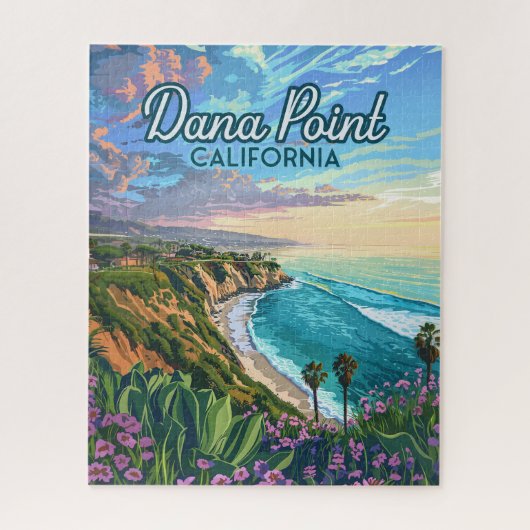Dana Point California Beach Orange Landkreis Vinta Puzzle (Vertikal)