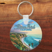Dana Point California Beach Orange Landkreis Vinta Schlüsselanhänger (Rückseite)