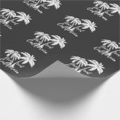 Dana Point California Palm Trees Beach Geschenkpapier (Ecke)