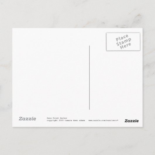 Dana Point, Kalifornien Postkarte (Rückseite)