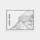 Dana Point Karte Fleecedecke (Vorderseite (Horizontal))