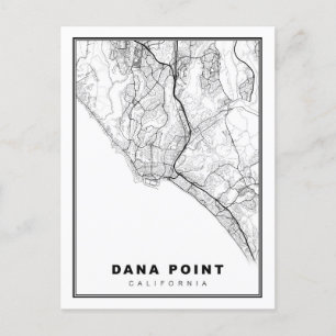 Dana Point Map Postkarte