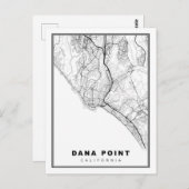 Dana Point Map Postkarte (Vorne/Hinten)