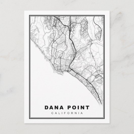 Dana Point Map Postkarte (Vorderseite)