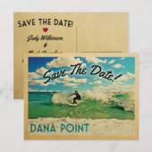 Dana Point Save the Date California Surfing Ankündigungspostkarte (Vorne/Hinten)