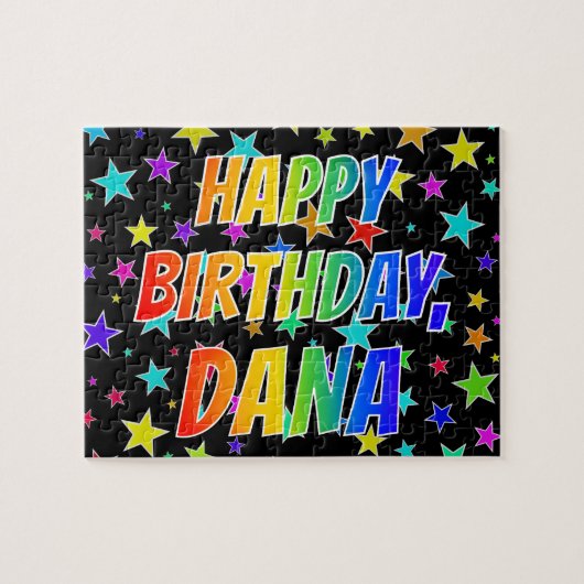 "DANA" Vorname, Spaß "GLÜCKLICHER GEBURTSTAG" Puzzle (Horizontal)