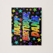 "DANA" Vorname, Spaß "GLÜCKLICHER GEBURTSTAG" Puzzle (Vertikal)