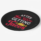 Danach bekommen wir Tacos Pappteller (Schrägansicht)