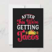 Danach bekommen wir Tacos RSVP Karte (Vorderseite)