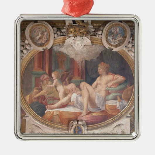 Danae, der die Dusche des Goldes empfängt Ornament Aus Metall (Vorne)