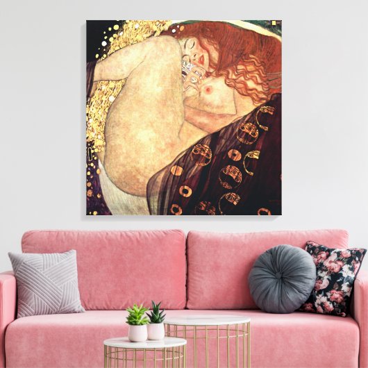 Danae | Gustav Klimt | Leinwanddruck (Insitu (Wohnzimmer))