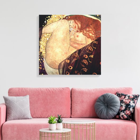 Danae | Gustav Klimt | Leinwanddruck (Insitu (Wohnzimmer))