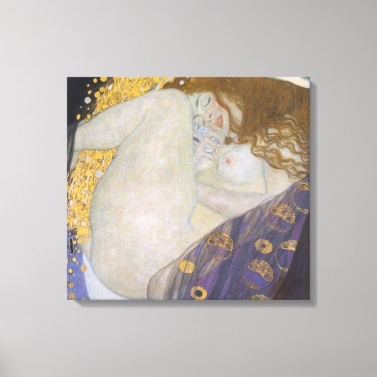 Danae von Gustav Klimt Leinwanddruck (Vorderseite)