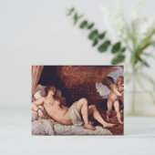 Danae. Von Tizian (beste Qualität) Postkarte (Stehend Vorderseite)