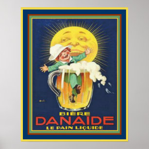 Danaide - Vintages französisches Bier Ad 16x20 Poster
