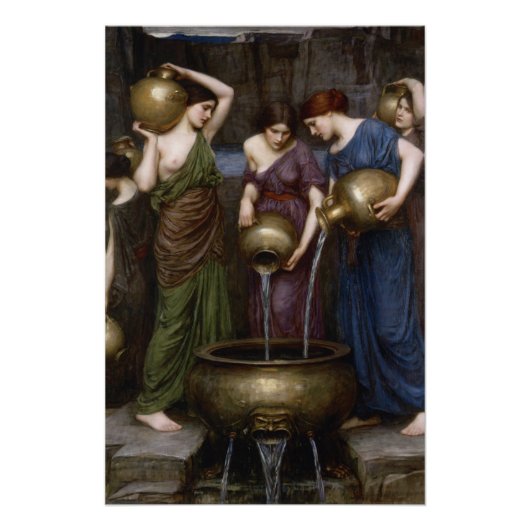 Danaides Waterhouse Vintag Art Poster (Vorderseite)
