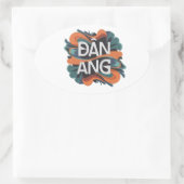 Danang Ovaler Aufkleber (Tasche)