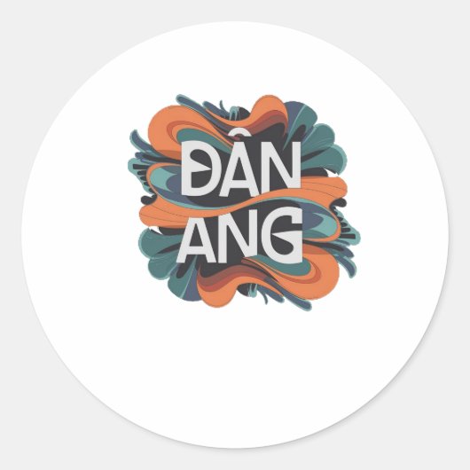 Danang Runder Aufkleber (Vorderseite)