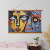 Dana's Delema Abstrakt Wandteppich Mit Holzrahmen (Schlafzimmer)