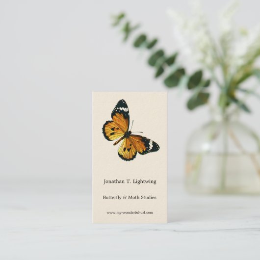 Danaus chrysippus - Schlichter Tiger oder afrikani Visitenkarte (Stehend Vorderseite)