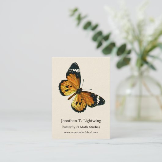 Danaus chrysippus - Schlichter Tiger oder afrikani Visitenkarte (Stehend Vorderseite)