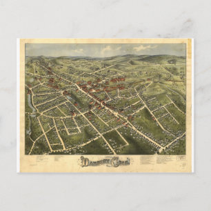 Danbury Connecticut 1875 Postkarte
