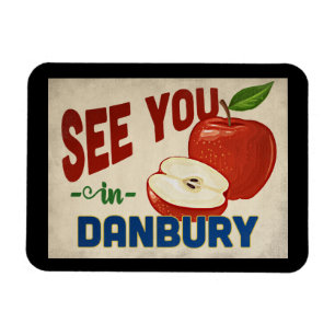 Danbury Connecticut Apfel - Vintage Reise Magnet