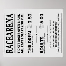 Danbury Fair Racearena Ticket Signaturreproduktion