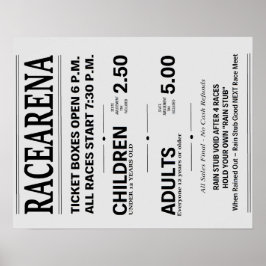 Danbury Fair Racearena Ticket Signaturreproduktion Poster