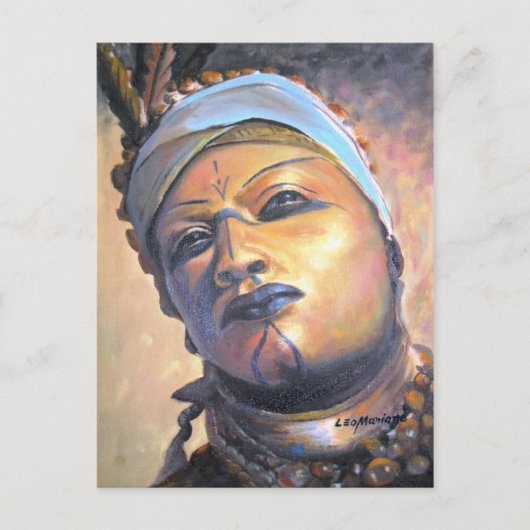 Dançarino africano - von LEOMARIANO Künstler Postkarte (Vorderseite)