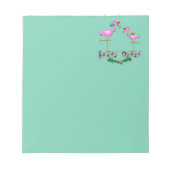Danccing Flamingos Notizblock (Vorderseite)