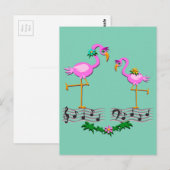 Danccing Flamingos Postkarte (Vorne/Hinten)
