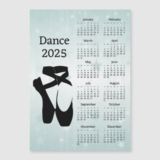 Dance 2025 Kalender Magnetkarte (Vorderseite)