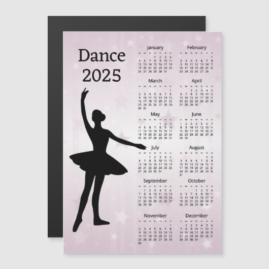Dance 2025 Kalender Magnetkarte (Vorne/Hinten)