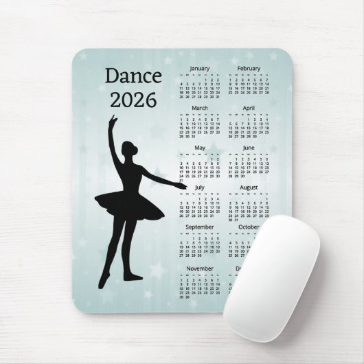 Dance 2026 Calendar Mousepad (Mit Mouse)