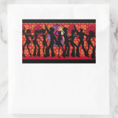 dance-295134 dance Party disco music 60ies silhou Rechteckiger Aufkleber (Tasche)