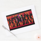 dance-295134 dance Party disco music 60ies silhou Rechteckiger Aufkleber (Umschlag)