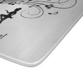Dance 3 Glas gestochen Schneidebrett (Ecke)