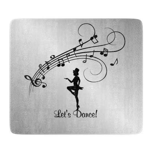 Dance 3 Glas gestochen Schneidebrett (Vorderseite)