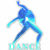 Dance Abstrakte Vinyl Sticker nach Maß (Vorderseite)