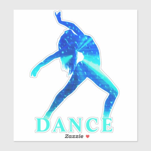 Dance Abstrakte Vinyl Sticker nach Maß (Blatt)