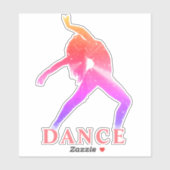 Dance Abstrakte Vinyl Sticker nach Maß (Blatt)
