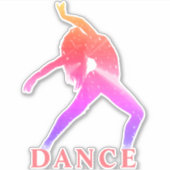Dance Abstrakte Vinyl Sticker nach Maß (Vorderseite)