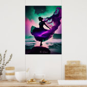 Dance AI Fantasy Digital Art Print Cosmic Poster (Küche)